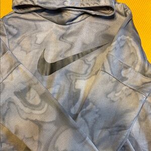 Nike Black and Gray Patterned Hoodie